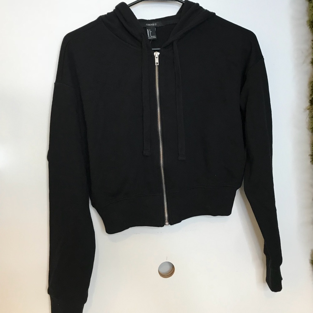 Cropped Zip-up Sweater